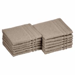 AmazonBasics Cosmetic Friendly Washcloths - 12-Pack