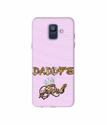 Amazon Brand - Solimo Designer Daddy's Girl in Glitter Pattern 3D Printed Hard Back Case Mobile Cover for Samsung Galaxy A6