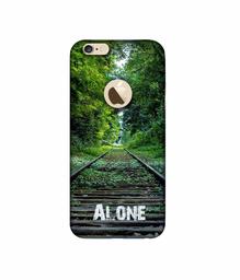 Amazon Brand - Solimo Designer Alone 3D Printed Hard Back Case Mobile Cover for Apple iPhone 6 / 6S (Logo Cut)