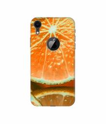 Amazon Brand - Solimo Designer Orange Slice 3D Printed Hard Back Case Mobile Cover for Apple iPhone XR (Logo Cut)