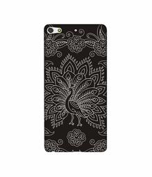 Amazon Brand - Solimo Designer White Peacock Rangoli 3D Printed Hard Back Case Mobile Cover for Gionee Elife S7