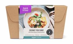 Amazon Meal Kits, Coconut Fish Curry with Green Beans & Basmati Rice, Serves 2