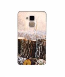 Amazon Brand - Solimo Designer Wood logs 3D Printed Hard Back Case Mobile Cover for Huawei Honor 5c