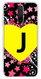 Amazon Brand - Solimo Designer Multicolor Heart Pattern Alphabet-J Printed Soft Back Case Mobile Cover for Poco X2 / Xiaomi Redmi K30