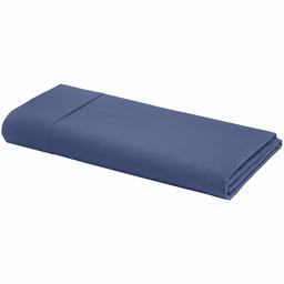 AmazonBasics Ultra-Soft Flat Sheet - Queen, Midnight Blue, Queen