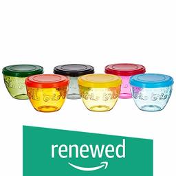 (Renewed) Amazon Brand - Solimo Amazon Brand Wonder Bowl with Snapfit Lid, 220 ml, Set of 6, Multicolour