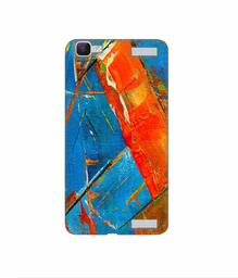 Amazon Brand - Solimo Designer Sky Blue and Orange Canvas 3D Printed Hard Back Case Mobile Cover for Vivo V1 Max