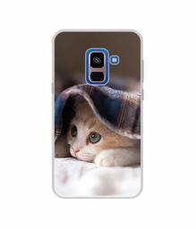 Amazon Brand - Solimo Designer Sleepy Kitten UV Printed Soft Back Case Mobile Cover for Samsung Galaxy A8 Plus (2018)