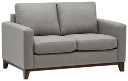 Amazon Brand – Rivet North End Modern Wood Accent Loveseat Sofa Couch, 58.7