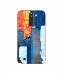 Amazon Brand - Solimo Designer Canvas with Blue Paint 3D Printed Hard Back Case Mobile Cover for LG K7