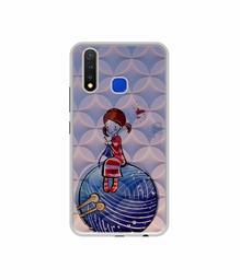 Amazon Brand - Solimo Designer Lady Vector Patternn UV Printed Soft Back Case Mobile Cover for Vivo U20