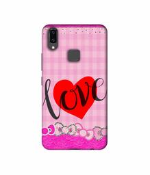 Amazon Brand - Solimo Designer Love Print On Cloth Pattern 3D Printed Hard Back Case Mobile Cover for Vivo V9 / V9 Pro