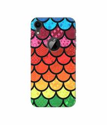 Amazon Brand - Solimo Designer Multicolor Pattern 3D Printed Hard Back Case Mobile Cover for Apple iPhone XR (Logo Cut)