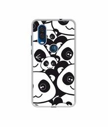 Amazon Brand - Solimo Designer Panda Texture UV Printed Soft Back Case Mobile Cover for Motorola One Vision