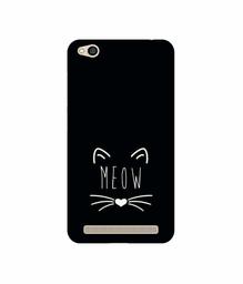 Amazon Brand - Solimo Designer Meow UV Printed Soft Back Case Mobile Cover for Mi Redmi 5A