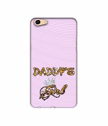 Amazon Brand - Solimo Designer Daddy's Girl in Glitter Pattern 3D Printed Hard Back Case Mobile Cover for Oppo F3