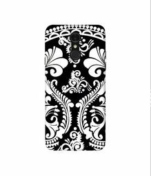 Amazon Brand - Solimo Designer Round White Rangoli 3D Printed Hard Back Case Mobile Cover for LG Q7