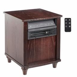 AmazonBasics Cabinet Style Space Heater, Brown Wood Grain Finish, 1500W