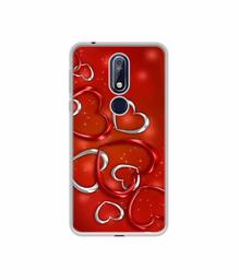 Amazon Brand - Solimo Designer Hearts UV Printed Soft Back Case Mobile Cover for Nokia 7.1