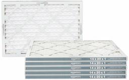 AmazonBasics Merv 8 AC filtro de aire para horno – paquete de 6, MERV 8, Blanco, 14x20x1