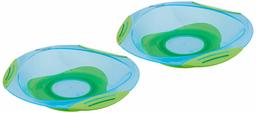 Amazon Brand - Mama Bear Non-Slip Suction Plate, Set of 2 (Blue)