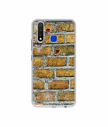 Amazon Brand - Solimo Designer Yellowesh Brick Texture UV Printed Soft Back Case Mobile Cover for Vivo U20