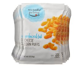 Wickedly Prime Reduced Fat Cheese-Flavored Corn Puffs, 1 Oz (Pack of 36)