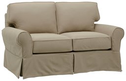 Amazon Brand – Stone & Beam Carrigan Modern Loveseat Sofa Couch with Slipcover, 68