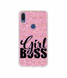 Amazon Brand - Solimo Designer Girl Boss On Pink Sparkle UV Printed Soft Back Case Mobile Cover for Asus Zenfone Max Pro (M1) ZB601KL