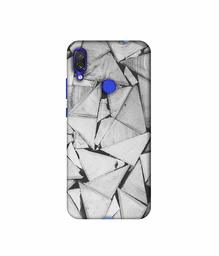 Amazon Brand - Solimo Designer Wooden Triangles 3D Printed Hard Back Case Mobile Cover for Xiaomi Redmi Note 7 Pro