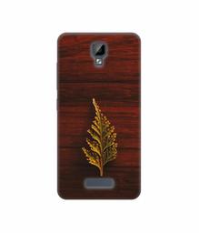 Amazon Brand - Solimo Designer Leaf on Wood 3D Printed Hard Back Case Mobile Cover for Gionee P7 Max