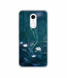 Amazon Brand - Solimo Designer White Flower UV Printed Soft Back Case Mobile Cover for Spice V801