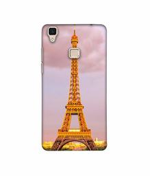 Amazon Brand - Solimo Designer Eiffel Tower Paris 3D Printed Hard Back Case Mobile Cover for Vivo V3