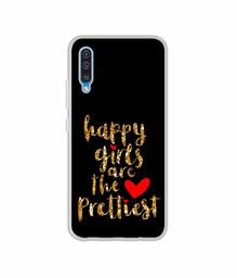 Amazon Brand - Solimo Designer Happy Girls are The Prettiest UV Printed Soft Back Case Mobile Cover for Samsung Galaxy A50