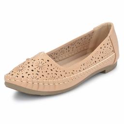 Flavia Women's Beige Ballet Flats- 4 UK (36 EU) (5 US) (FL-915/BGE)