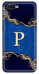 Amazon Brand - Solimo Designer Blue Pattern Alphabet-P 3D Printed Hard Back Case Mobile Cover for Oppo K1