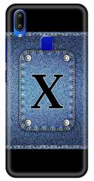 Amazon Brand - Solimo Designer Button Jeans Alphabet-X 3D Printed Hard Back Case Mobile Cover for Vivo Y93