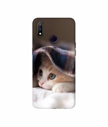 Amazon Brand - Solimo Designer Sleepy Kitten 3D Printed Hard Back Case Mobile Cover for Realme 3 Pro