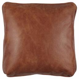 Amazon Brand – Stone & Beam Rustic 100% Top Grain Leather Decorative Throw Pillow, Badlands Saddle