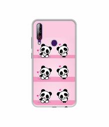 Amazon Brand - Solimo Designer Panda Pattern UV Printed Soft Back Case Mobile Cover for LG W30 Pro