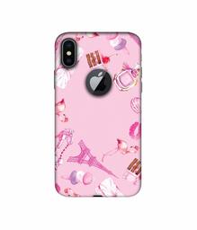 Amazon Brand - Solimo Designer Ladies Accessories 3D Printed Hard Back Case Mobile Cover for Apple iPhone X (Logo Cut)