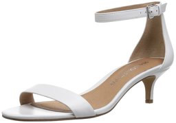 206 Collective Eve - Sandalias de tacón Alto para Mujer, Cuero Blanco, 7.5