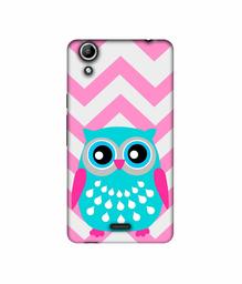 Amazon Brand - Solimo Designer Sky Blue Owl 3D Printed Hard Back Case Mobile Cover for Micromax Canvas Selfie 2 Q340