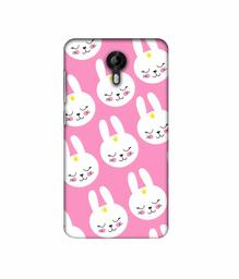 Amazon Brand - Solimo Designer Rabbit Pattern 3D Printed Hard Back Case Mobile Cover for Micromax Canvas Nitro 4G E455