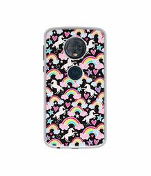 Amazon Brand - Solimo Designer Unicorn Texture UV Printed Soft Back Case Mobile Cover for Motorola Moto G6 Plus