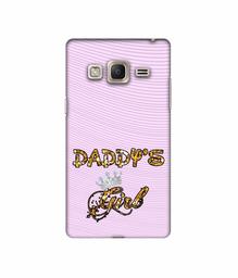 Amazon Brand - Solimo Designer Daddy's Girl in Glitter Pattern 3D Printed Hard Back Case Mobile Cover for Samsung Z3