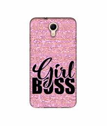 Amazon Brand - Solimo Designer Girl Boss On Pink Sparkle UV Printed Soft Back Case Mobile Cover for Micromax Bharat 3 Q437