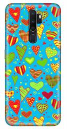 Amazon Brand - Solimo Designer Heart Pattern Design 3D Printed Hard Back Case Mobile Cover for Oppo A5 (2020)