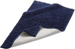 Pinzon by Amazon Cotton Luxury Loop Bath Rug, 53 x 86 cm - Dark Blue