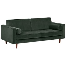 Amazon Brand – Rivet Aiden Tufted Mid-Century Modern Velvet Bench Loveseat Sofa, 74